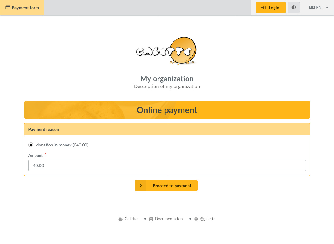Payment form visible by unlogged users